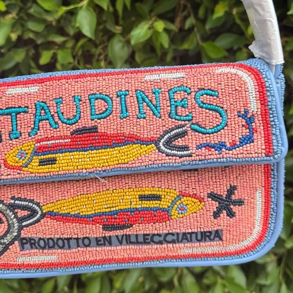 Staud TOMMY BEADED BAG STAUDINES PINK - Picture 3 of 5